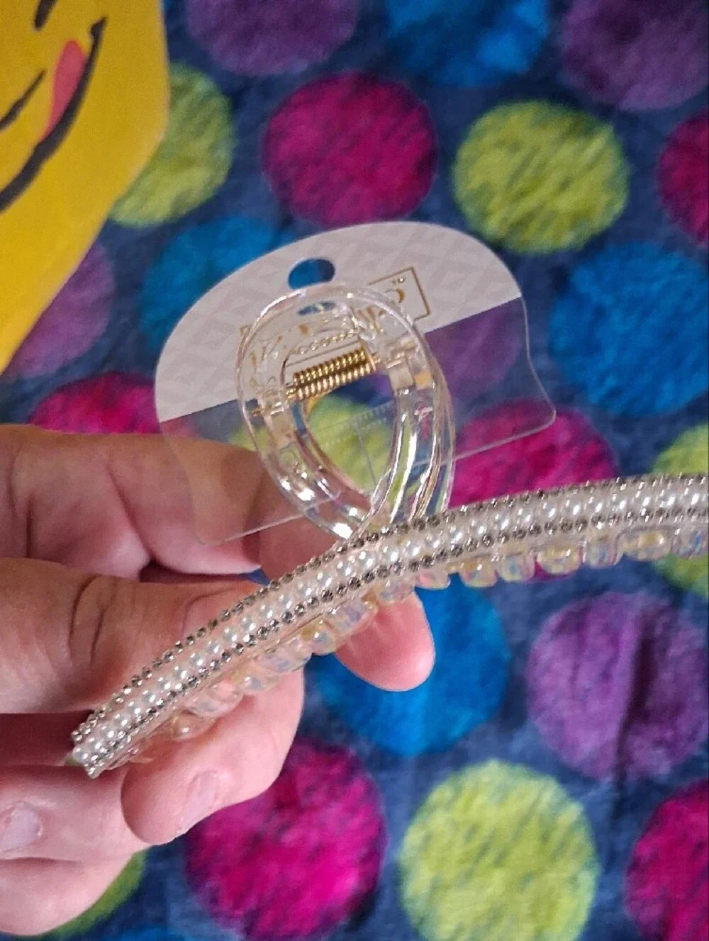 YOU GET ALL 4. 2 HEAD BANDS,BLACK AND TURQUOISE, 1 HAIR BAND W/ PEARLS, AND 1 CL